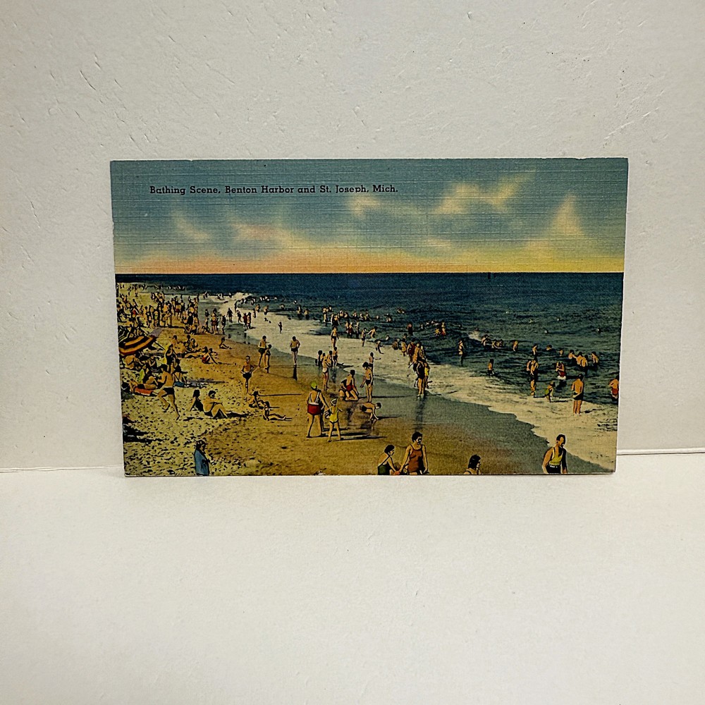 Genuine Vintage 1930s Benton Harbor Memorabilia Postcard
